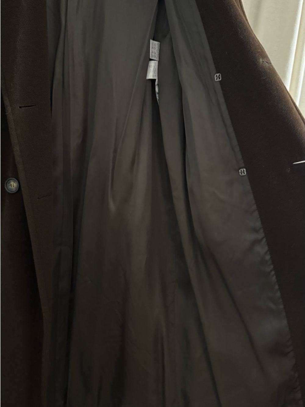 MaxMara Brown Button-Front Wool Coat - Picture 4 of 7